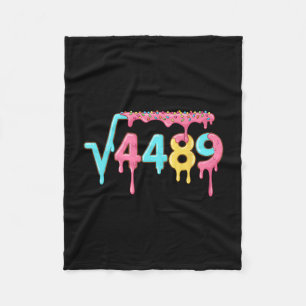 67 Ice Cream Drip Meme Square Root 4489 Slang Math Fleece Blanket