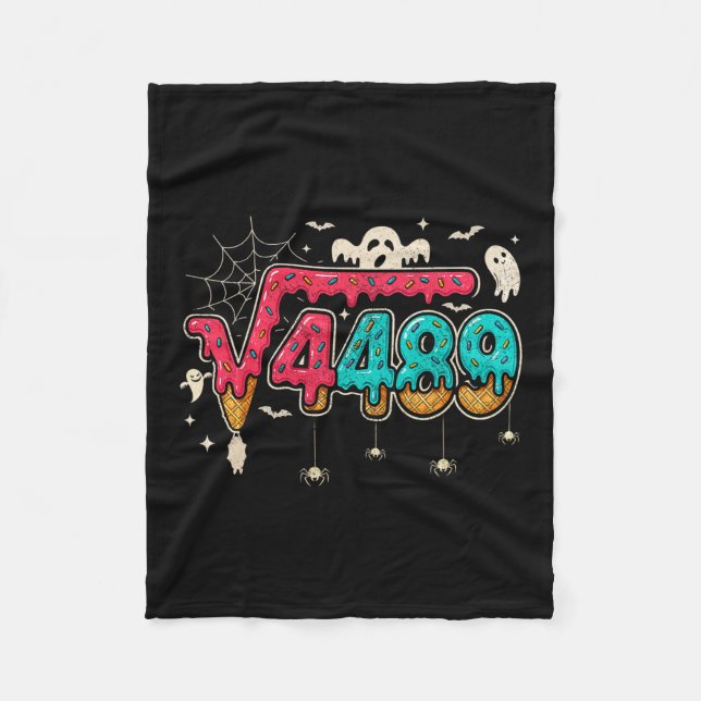 67 Ice Cream Drip Meme Square Root 4489 Slang Math Fleece Blanket (Front)