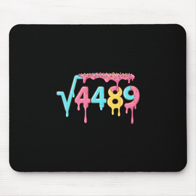 67 Ice Cream Drip Meme Square Root 4489 Slang Math Mouse Mat (Front)