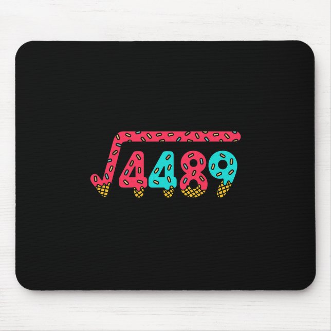 67 Ice Cream Drip Meme Square Root 4489 Slang Math Mouse Mat (Front)