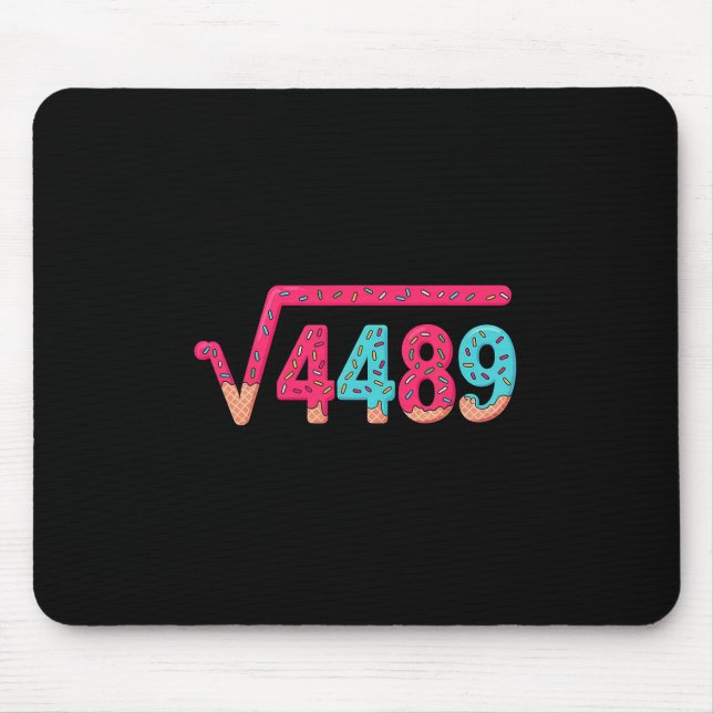 67 Ice Cream Drip Meme Square Root 4489 Slang Math Mouse Mat (Front)