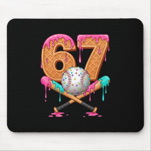 67 Ice Cream Drip Sell Number 67 Player 67th Birth Mouse Mat