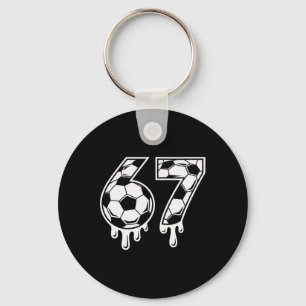 67 Ice Cream Drip Soccer Gen Alpha Six Seven Meme  Key Ring