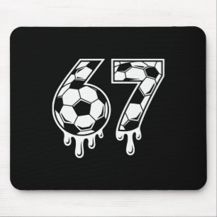 67 Ice Cream Drip Soccer Gen Alpha Six Seven Meme  Mouse Mat