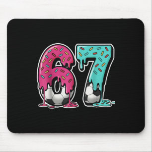 67 Ice Cream Drip Soccer Gen Alpha Slang Six Seven Mouse Mat