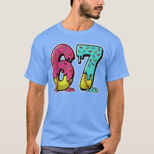 67 Ice Cream Drip Softball Gen Alpha Slang Six Sev T-Shirt