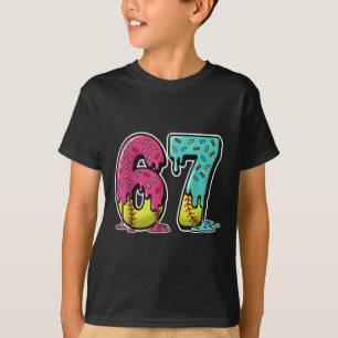 67 Ice Cream Drip Softball Gen Alpha Slang Six Sev T-Shirt