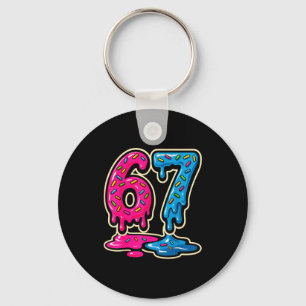 67 Ice Cream Meme Six Seven Key Ring