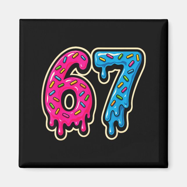 67 Ice Cream Meme Six Seven  Magnet (Front)