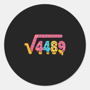 67 Ice Cream Meme Square Root 4489 Slang Math Teac Classic Round Sticker