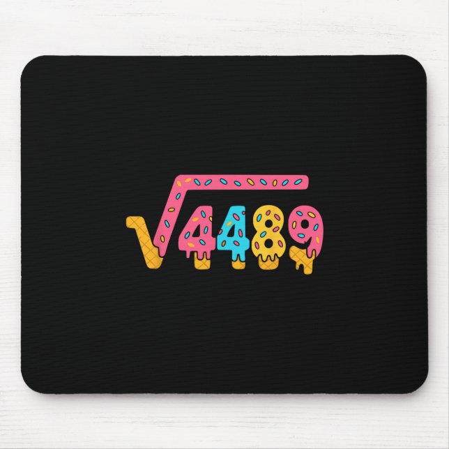 67 Ice Cream Meme Square Root 4489 Slang Math Teac Mouse Mat (Front)