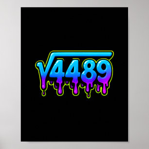 67 Ice Meme Square Root 4489 Slang Math Teacher  Poster