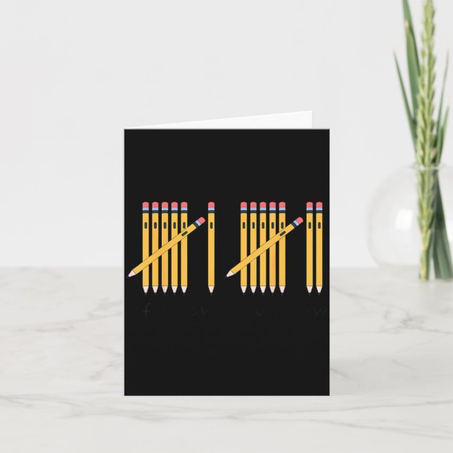 67 If You Know You Know Tally Marks Pencils Six Se Card (Front)