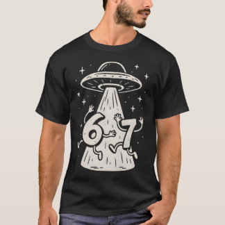 67 Internet Meme Ufo Six Seven Viral Trend Gen Alp T-Shirt