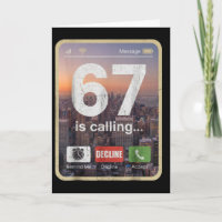 67 Is Calling Funny Gen Z Slang Meme Phone Screen 
