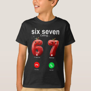 67 Is Calling Funny Meme 67 Accept Silly Six Seven T-Shirt