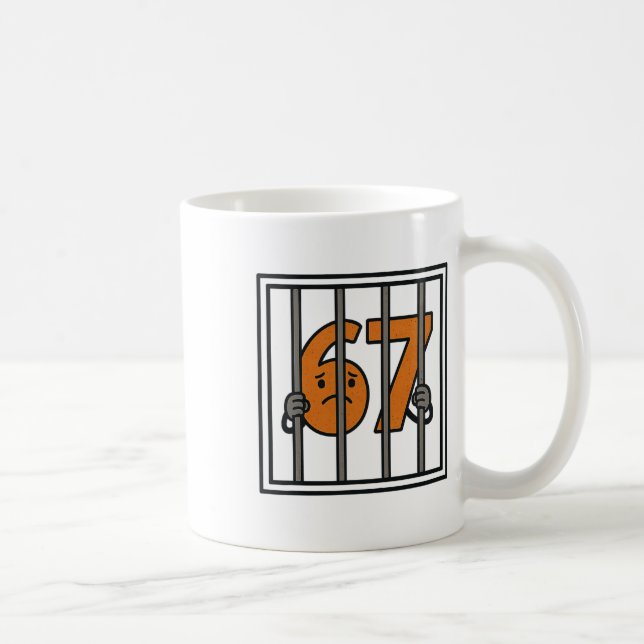 67 Is Not Allowed Six Seven Bynned By Teacher Funn Coffee Mug (Right)