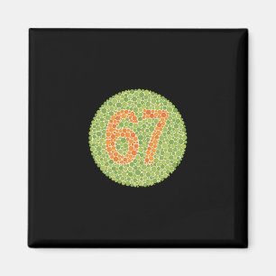 67 Ishihara Test Funny Color Blind Eye Test 6 7 Vi Magnet