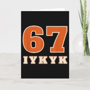 67 Iykyk Retro Style Athletic Vintage Design Card