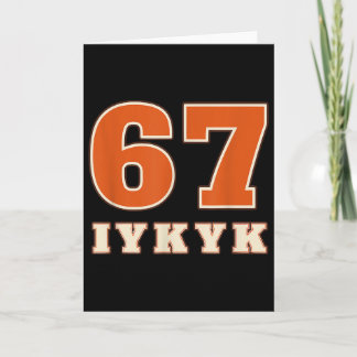 67 Iykyk Retro Style Athletic Vintage Design  Card
