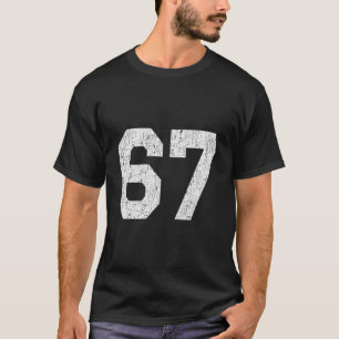 #67 Jersey Uniform Varsity Sports Number  T-Shirt