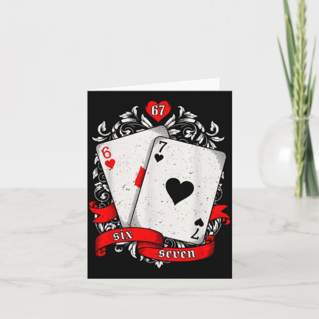 67 Ker Meme Card Art Lucky Hand Retro Aesthetic De (Front)