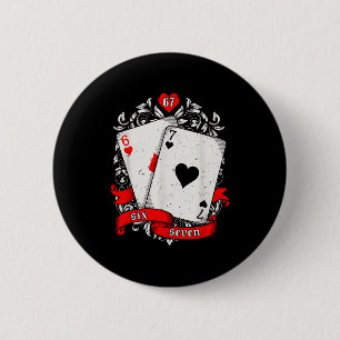 67 Ker Meme Card Art Lucky Hand Retro Aesthetic De 6 Cm Round Badge