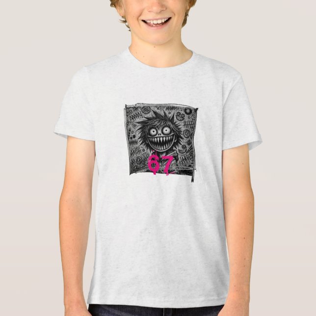 67 kid Tri-Blend shirt (Front)