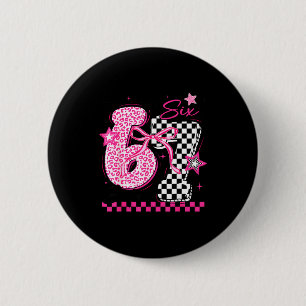 67 Leopard Checkered Funny Six Seven Meme 6-7 Teac 6 Cm Round Badge