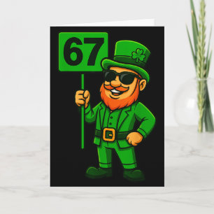 67 Leprechaun Six Seven Gen Meme Lucky Vibes St Pa Card