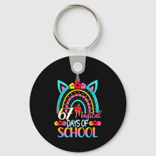 67 Magical Days Of School Meme Funny Student Teach Key Ring