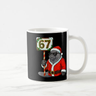67 Manatee Christmas Six Seven Meme Brainrot Manat Coffee Mug
