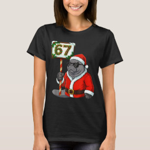 67 Manatee Christmas Six Seven Meme Brainrot Manat T-Shirt