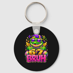 67 mardi gras party alligator mardigator six seven key ring