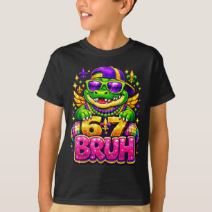 67 mardi gras party alligator mardigator six seven T-Shirt