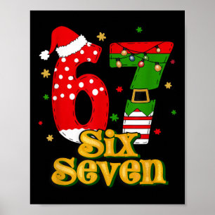 67 Mas Meme Candy Cane Six Seven Kids Men Women Ch Poster