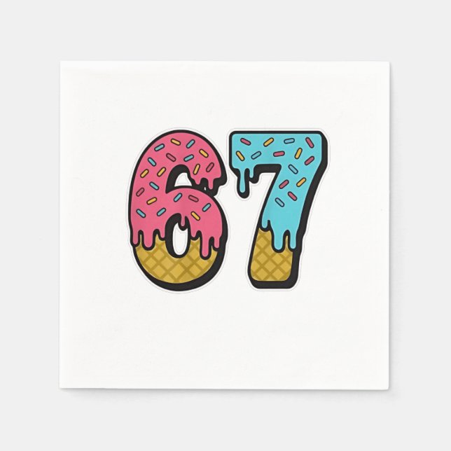 67 Mason Let's Get Sandy Funny  Napkin (Front)