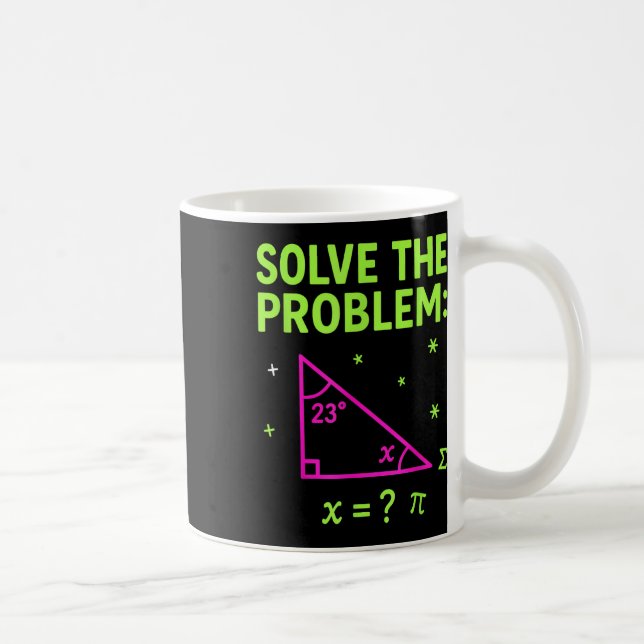 67 Math Meme Solve The Problem Funny Teachers Stud Coffee Mug (Right)