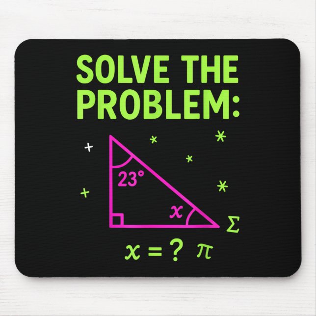 67 Math Meme Solve The Problem Funny Teachers Stud Mouse Mat (Front)
