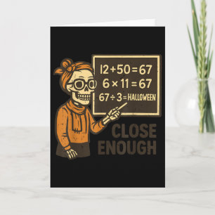 67 Math Teacher Halloween Costume Mathematic Math Card