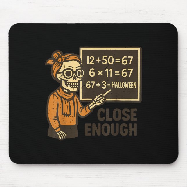 67 Math Teacher Halloween Costume Mathematic Math  Mouse Mat (Front)