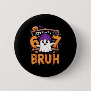 67 Math Teacher Halloween Costume Mathematics Math 6 Cm Round Badge