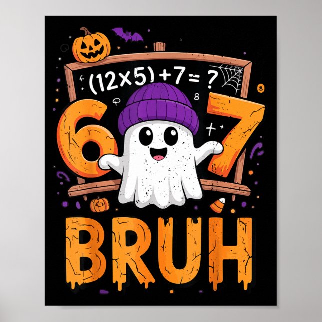 67 Math Teacher Halloween Costume Mathematics Math Poster (Front)