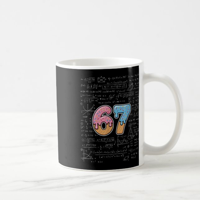 67 Math Teacher Mathematics 67th Number Ice Cream  Coffee Mug (Right)