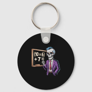 67 Math Teacher Meme Brainrot Six Seven Halloween  Key Ring