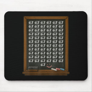 67 Math Teacher Overload Six Seven Brainrot Meme C Mouse Mat