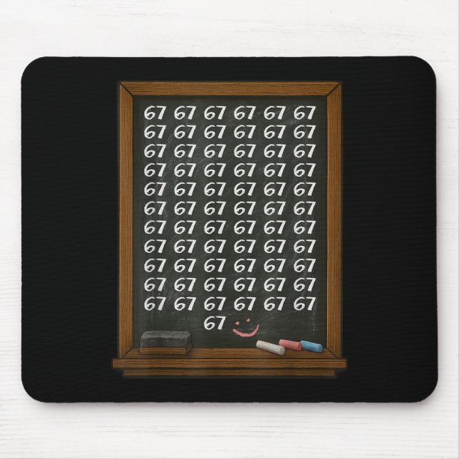 67 Math Teacher Overload Six Seven Brainrot Meme C Mouse Mat (Front)