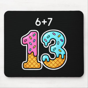 67 Meme 13th Birthday Icecream Cone Cute Teen Girl Mouse Mat