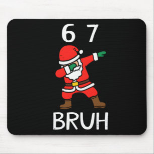 67 Meme 6 7 Funny Christmas Dabbing Santa Six Seve Mouse Mat
