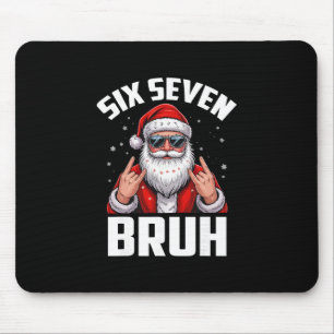67 Meme 6 7 Funny Christmas Santa Rock On Six Seve Mouse Mat